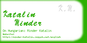 katalin minder business card